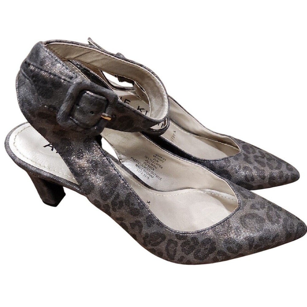 ANNE KLEIN Women's Size 6.5 M High Heels Strappy Shoes AKKAISA Animal Iflex